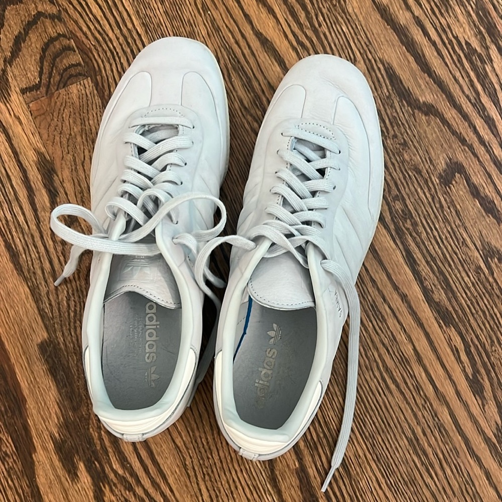 Men’s size 12 grey adidas Sambas shoes. Worn a few times.